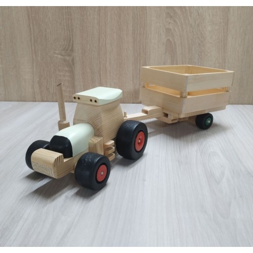 Декоративен дървен трактор с ремарке DMAR 332M7